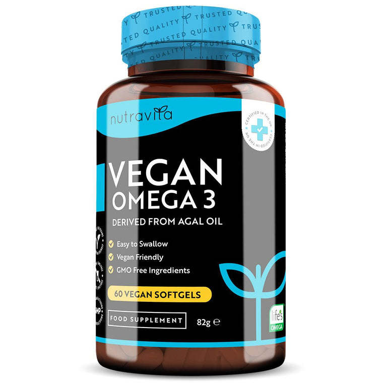 Vegan Omega 3 with 600mg DHA & 300mg EPA 60 Vegan Softgels