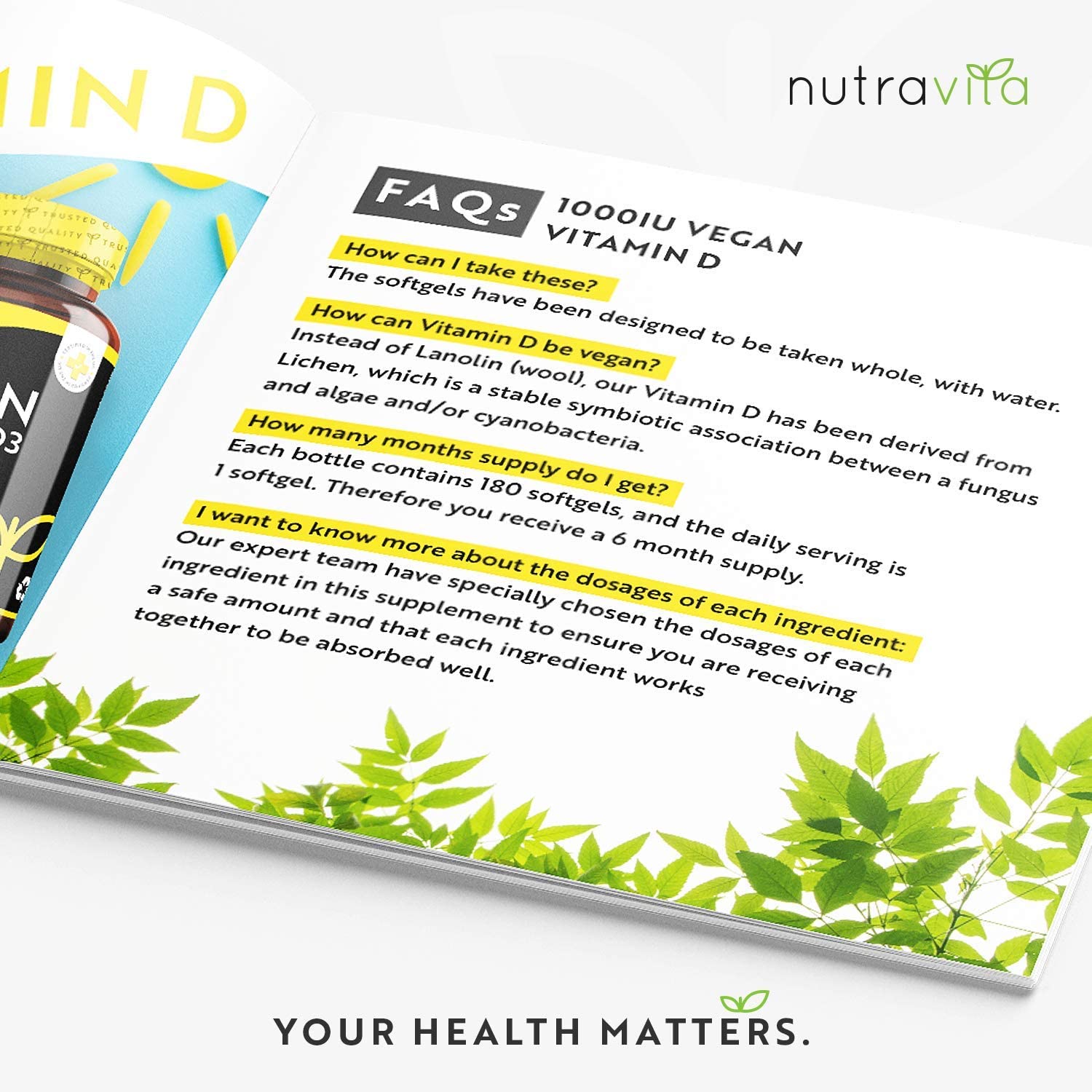 Vegan Vitamin D3 1000iu (25ug) - Soft Gel Vitamins | Nutravita ...