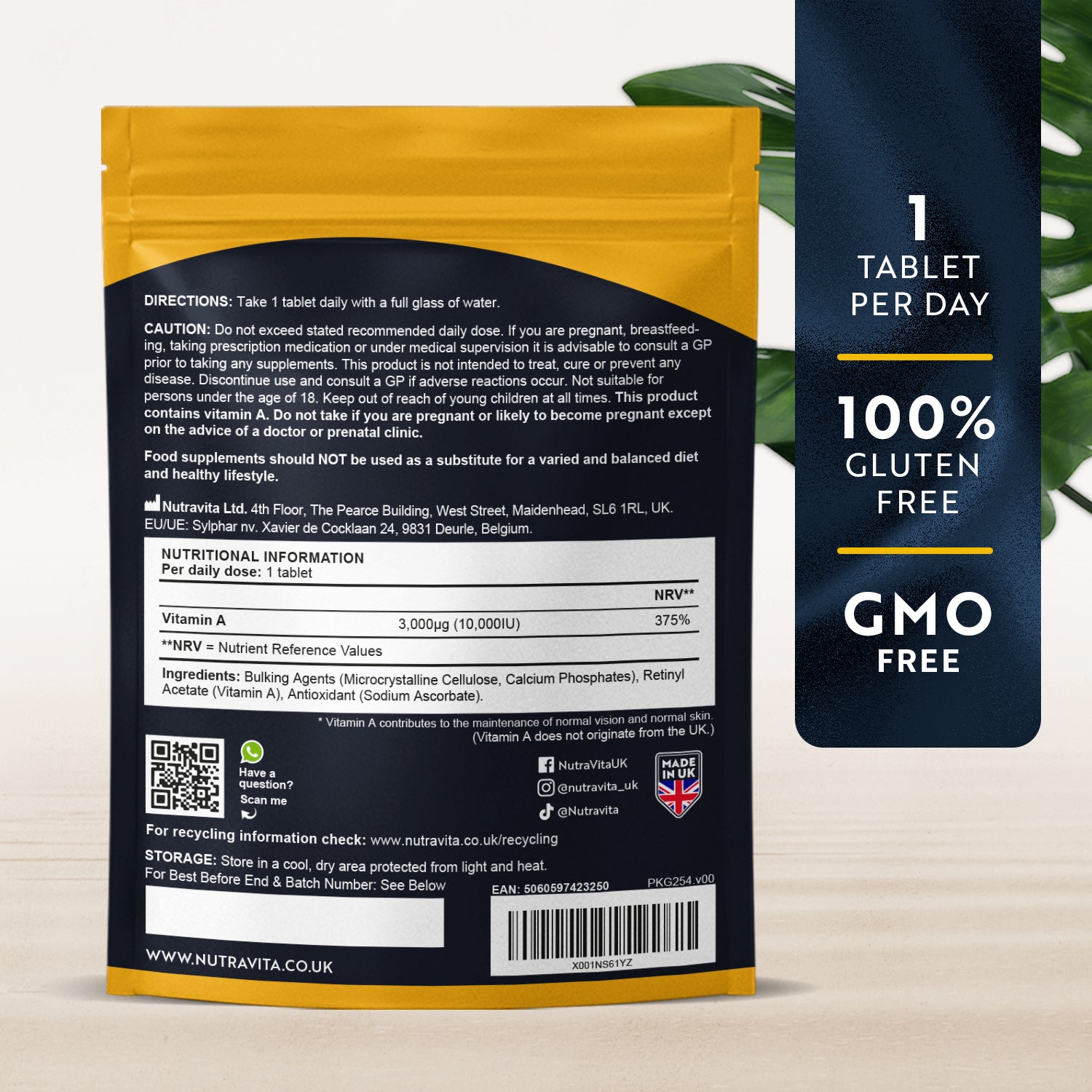 Vitamin A 10,000 IU Essentials 365 Tablets